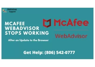 McAfee WebAdvisor Stopped Working After an Update to the Browser