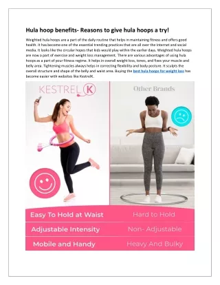 Hula hoop benefits- Reasons to give hula hoops a try!