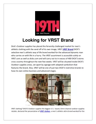 Looking for VRST Brand-converted