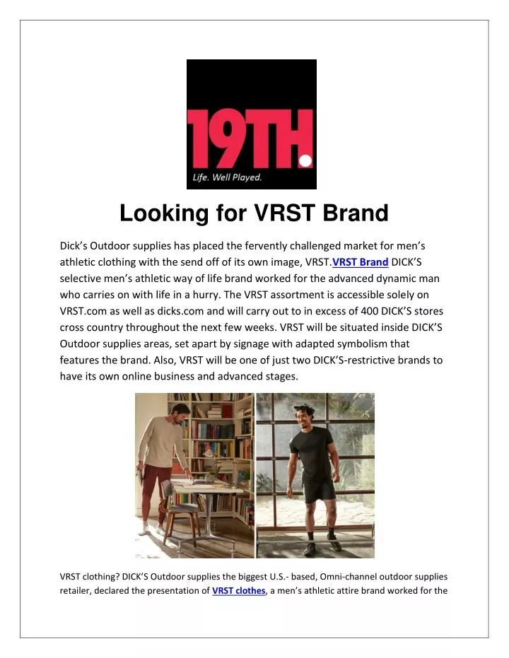 looking for vrst brand