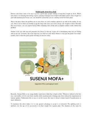 helpful guide about detox drink