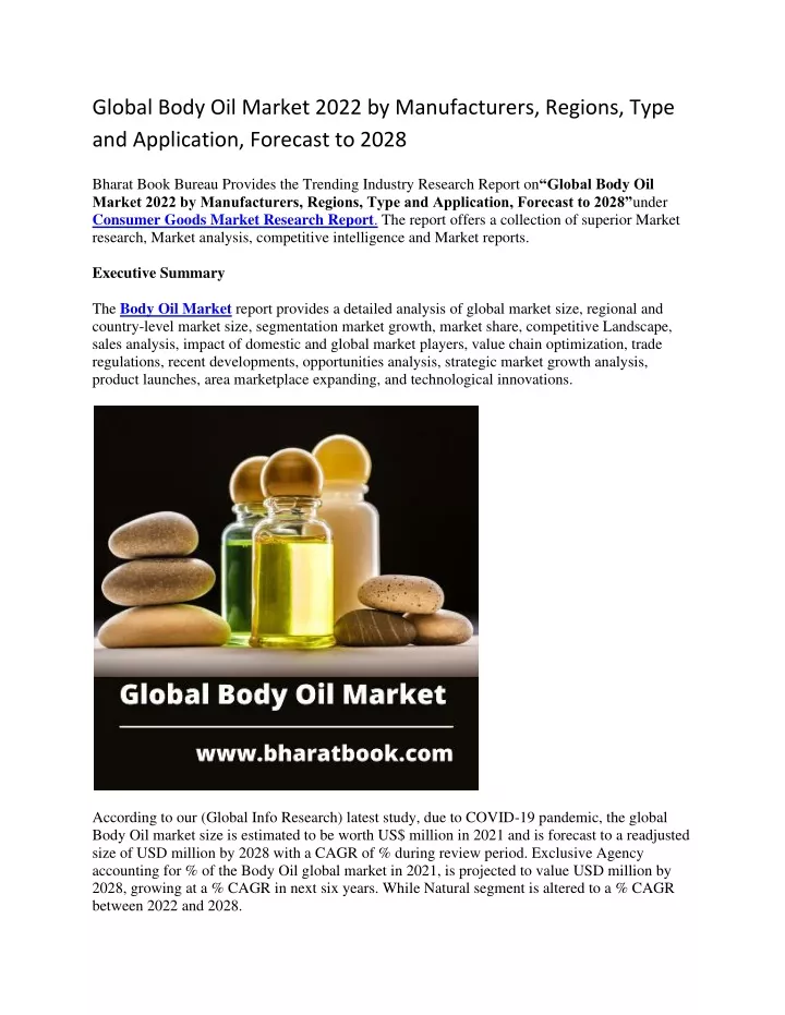 global body oil market 2022 by manufacturers