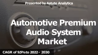 Automotive Premium Audio System Market Size Prognosticated to Perceive