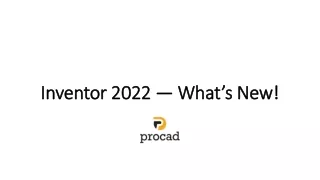 Inventor 2022 — What’s New!