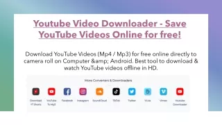 youtube video downloader save youtube videos
