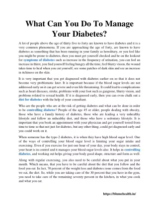 What Can You Do To Manage Your Diabetes.docx