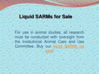 Liquid SARMs for Sale