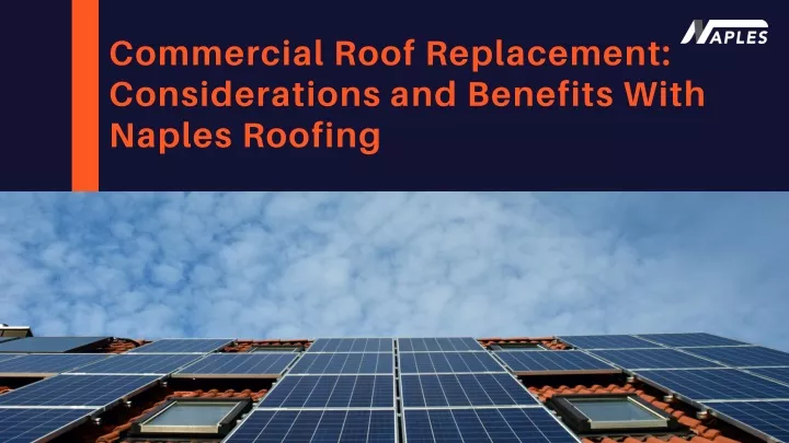 commercial roof replacement considerations