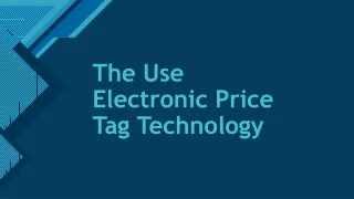 the use electronic price tag technology