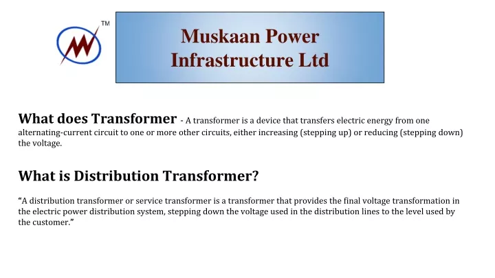 muskaan power infrastructure ltd