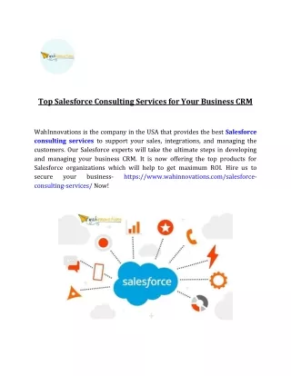 Top Salesforce Consulting Services for Your Business CRM