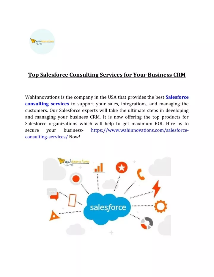 top salesforce consulting services for your