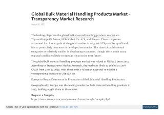 global bulk material handling products market