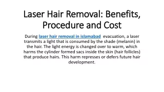 laser hair removal benefits procedure and cost