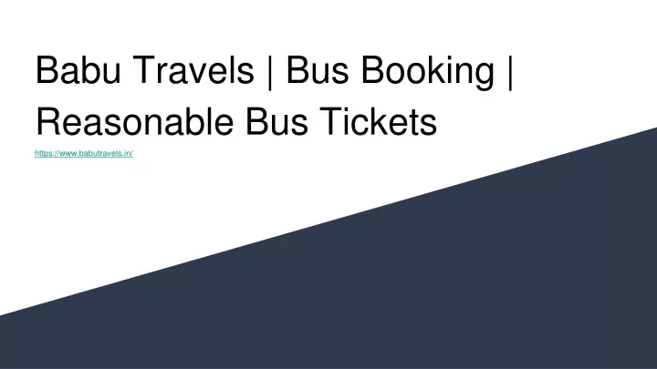 babu travels bus booking reasonable bus tickets https www babutravels in