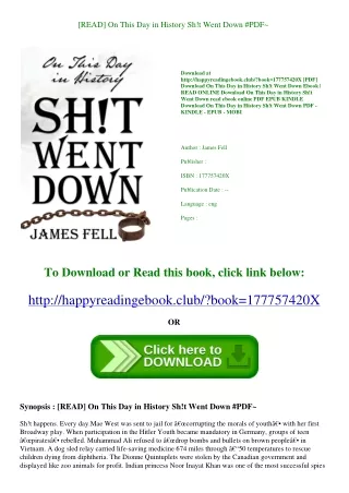 [READ] On This Day in History Sh!t Went Down #PDF~