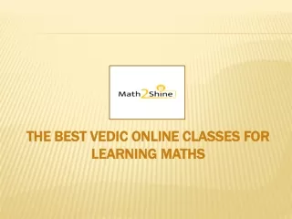 The Best Vedic Online Classes for Learning Maths