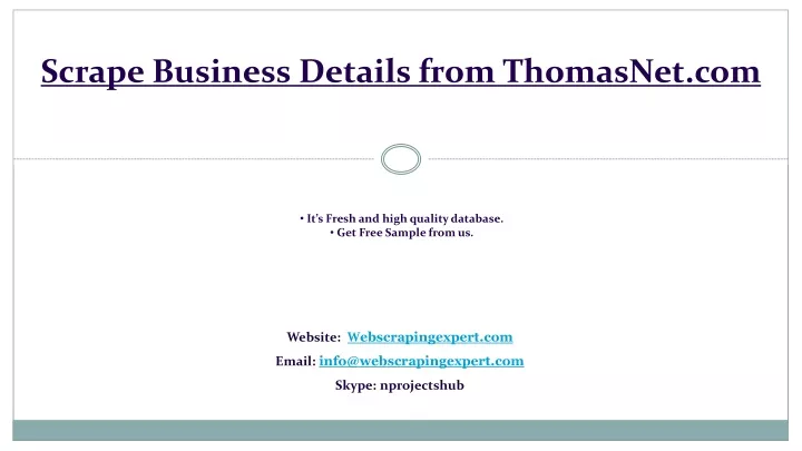 scrape business details from thomasnet com