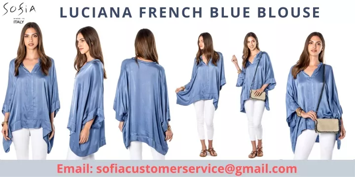 luciana french blue blouse