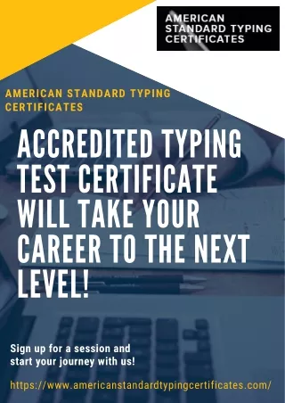 Accredited Typing Test Certificate will Take Your Career to the Next Level!