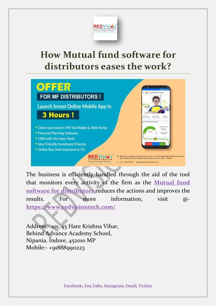 how mutual fund software for distributors eases