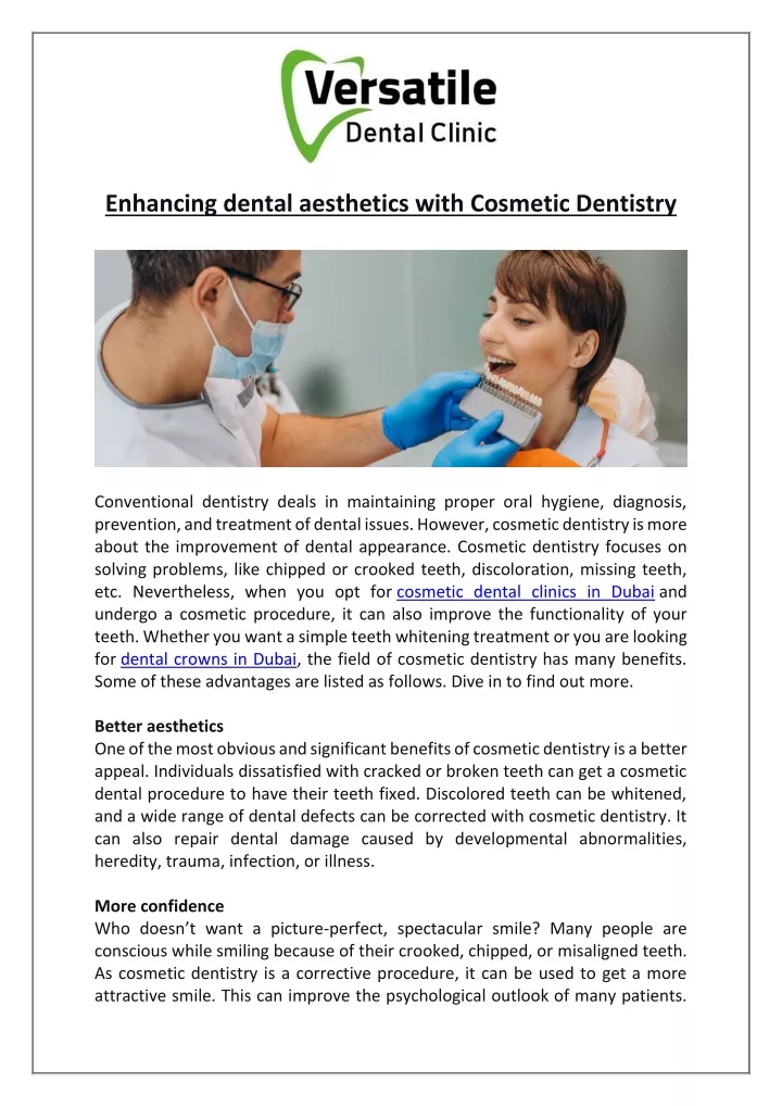 enhancing dental aesthetics with cosmetic