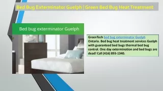 Bed Bug Exterminator Guelph  Green Bed Bug Heat Treatment