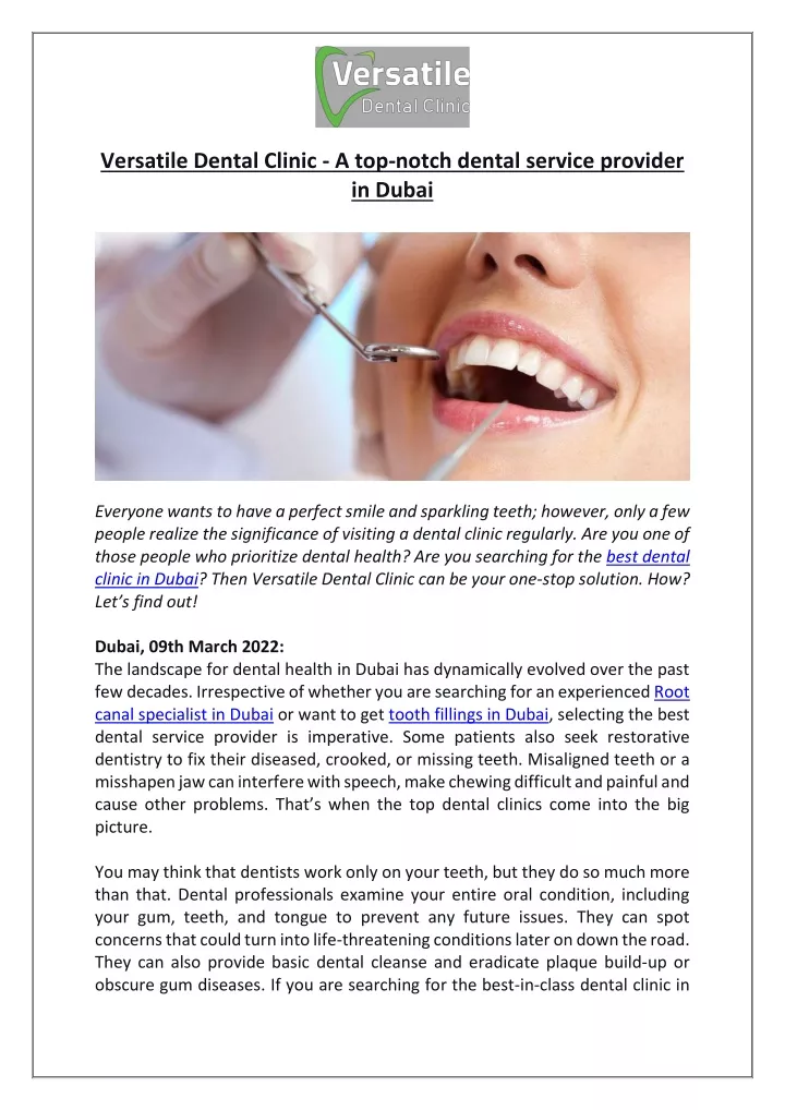 versatile dental clinic a top notch dental