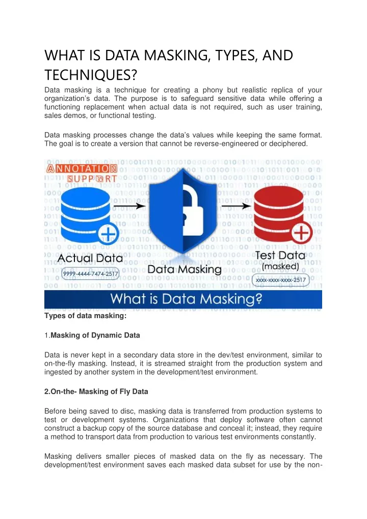 what is data masking types and techniques data