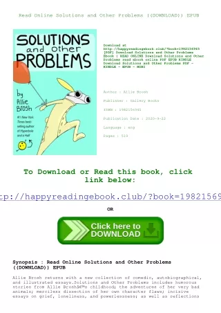 Read Online Solutions and Other Problems ((DOWNLOAD)) EPUB