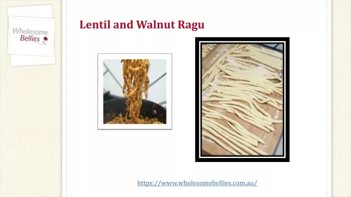 lentil and walnut ragu