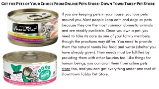 get the pets of your choice from online pets