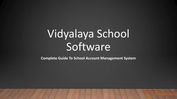 vidyalaya school software