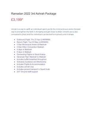 ramadan 2022 3rd ashrah package