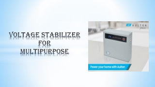 Voltage Stabilizer for Home Appliances