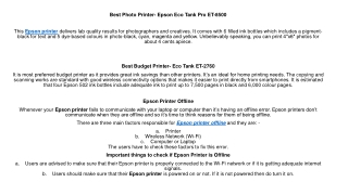 best photo printer epson eco tank pro et 8500