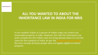 all you wanted to about the inheritance law in india for nris