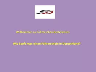 Wie kauft man einen Führerschein in Deutschland