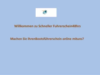 Machen Sie IhrenBootsführerschein online mituns