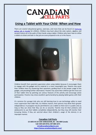 using a tablet with your child when and how