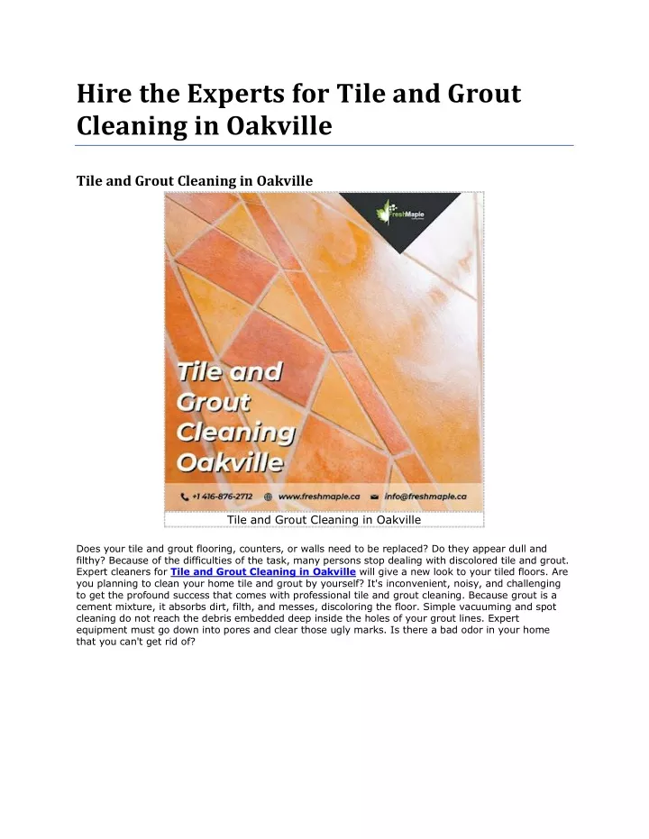 hire the experts for tile and grout cleaning