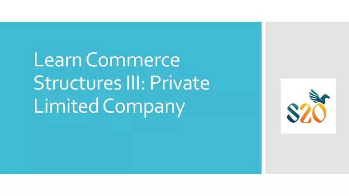 learn commerce structures iii private limited company