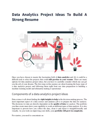 data analytics project ideas to build a strong