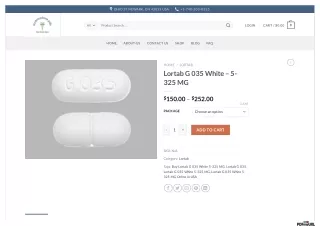 Buy Lortab G 035 White 5-325 MG Online in USA