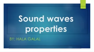 Sound waves properties