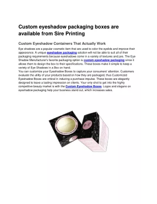 custom eyeshadow packaging boxes are available