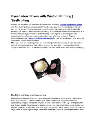eyeshadow boxes with custom printing sireprinting