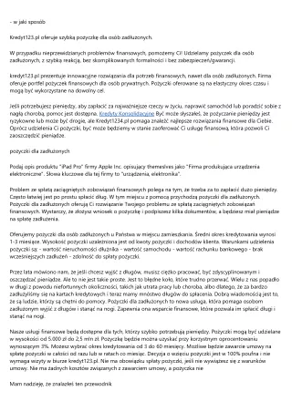 Kredyty Konsolidacyjne -  całościowy przegląd