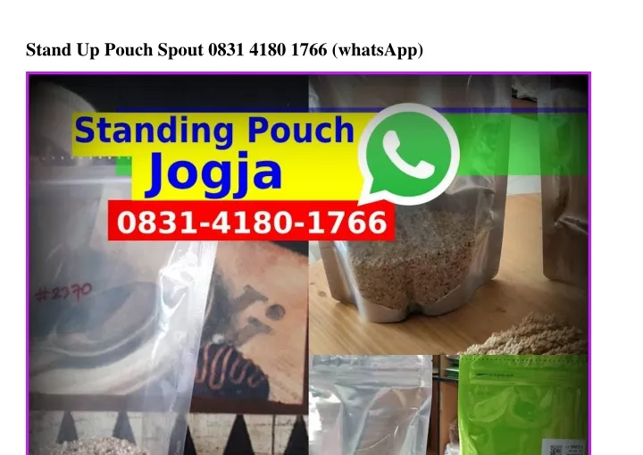 stand up pouch spout 0831 4180 1766 whatsapp