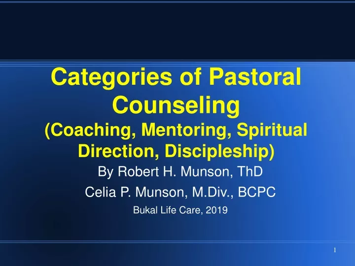 by robert h munson thd celia p munson m div bcpc bukal life care 2019